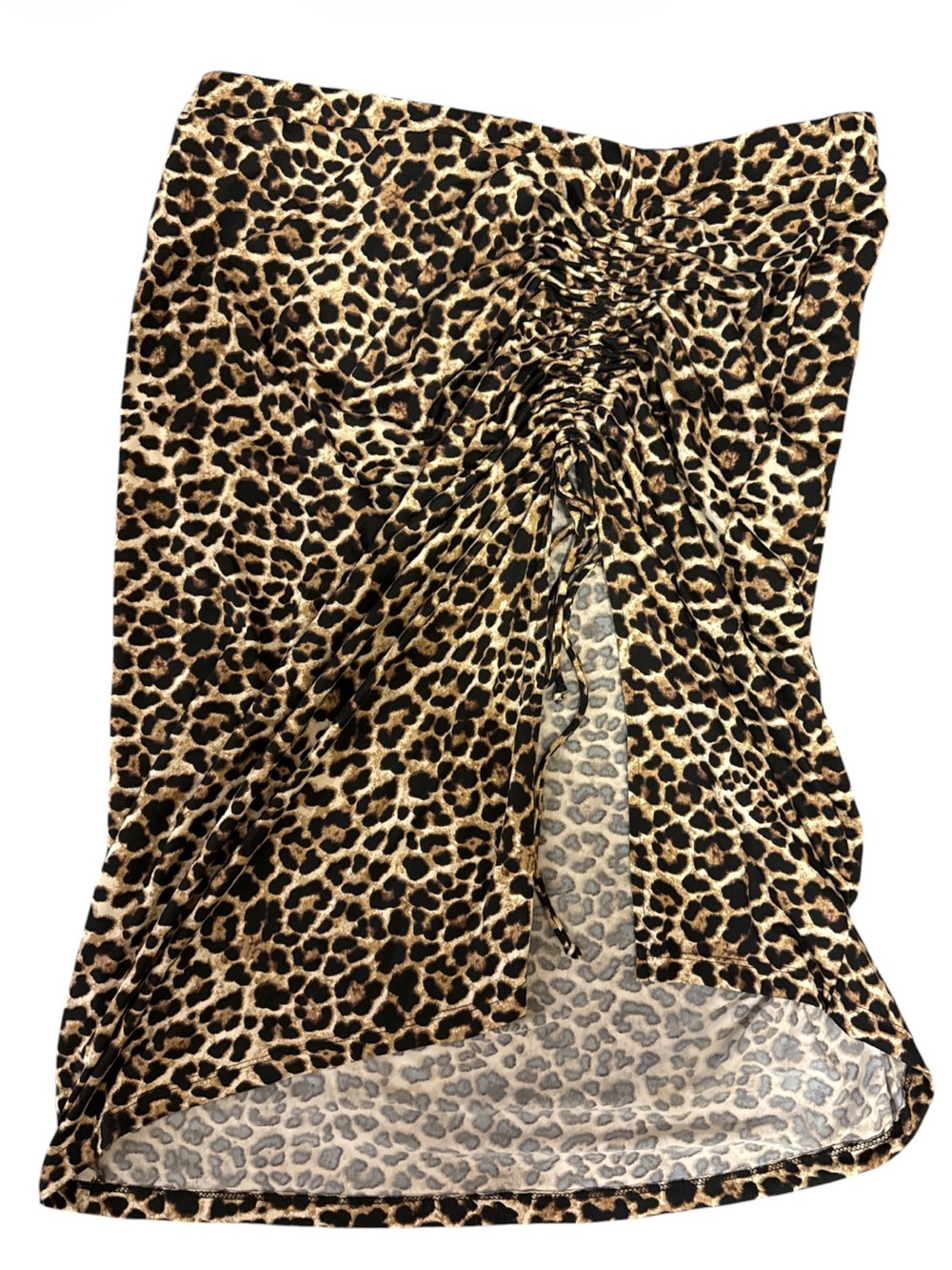 Leopard Ruched Midi Skirt - Picture 5 of 5